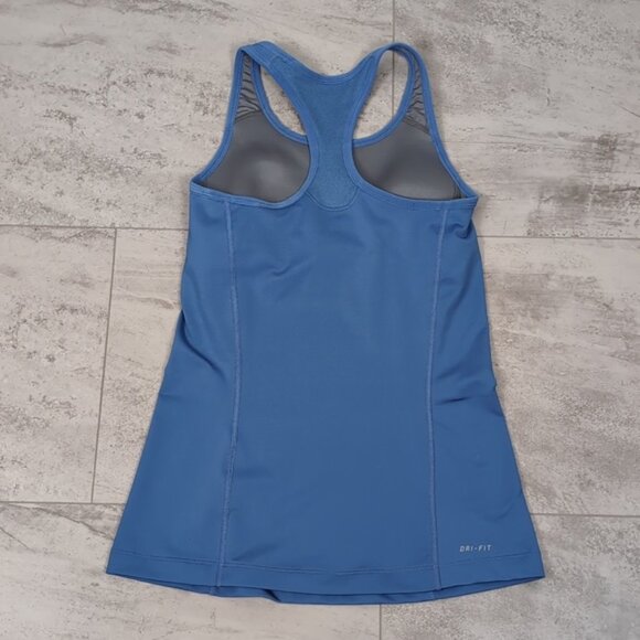 Nike Dri Fit Tank Top Slim Athletic Sporty Yoga Racerback Blue Womens Size Small - Picture 6 of 10